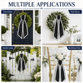 thumbnail image 6 of Wreath Sash for Front Door, Multi-Color Scalloped Edge Wreath Ribbon Sash, 47.24In Long Door Garland Bow Decor for Holiday Wedding Home Porch Decoration -Navy Blue 1Pack, 6 of 6