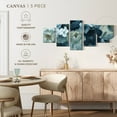 thumbnail image 5 of Elephant Stock Blue On Blue Wall Art - Horizontal Multi Panel Canvas - Living Room Wall Decor - Floral And Botanical Multi Panel - Blue And Gray Decor By Carol Robinson - 80" x 36", 5 of 8