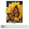thumbnail image 4 of ARISTURING Sunflower Butterfly Blanket Gifts for Women - Vintage Floral Throw for Mom Daughter Wife Sisters Kids Girls Adults Lightweight Cozy Fuzzy Birthday Christmas Bedroom Decor Blankets, 4 of 6