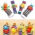 thumbnail image 4 of Muñeca 1 Par De Sonajeros De Muñeca Para Bebé Y 1 Par De Calcetines, Juego De Sonajeros, Desarrollo Educativo, Juguetes De Peluche, Regalo Para Bebé, 4 of 7
