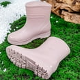 thumbnail image 5 of XIMIN Women Short Rain Boots Lightweight Waterproof Garden Boots Outdoor Anti-Slip Chelsea Rain Boots Stylish Mid Heel Rubber Ankle Booties with Comfy Insoles, 5 of 7