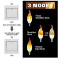 thumbnail image 3 of 4pcs E14 3W Fire Flame Light Bulbs - Warm White Chandelier Candle Light Bulbs compatible Halloween Decor, 3 of 5