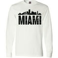 thumbnail image 3 of Inktastic Miami Skyline Grunge Long Sleeve T-Shirt, 3 of 5