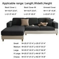 thumbnail image 2 of 1 Piece Couch Cushion Covers for Sectional Sofa, Stretch Soft Sofa Slipcovers Washable Wear-Resistant Universal Furniture Protector with Elastic Bottom Gray-Armrest Cover, 2 of 6