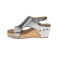 thumbnail image 3 of Corkys Womens Carley Metallic Studded Slingback Wedge  Casual Shoes, 3 of 5