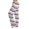 thumbnail image 3 of Just Love Women's Plush Pajama Pants - Soft and Cozy Lounge Pants in Petite to Plus Sizes (White - Heart Fairisle, Large), 3 of 6