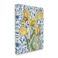 thumbnail image 4 of Stupell Industries Tulips on Blue Toile Botanical & Floral Painting Gallery Wrapped Canvas Art Print Wall Art, 24 x 30, 4 of 8