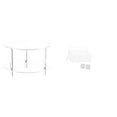 thumbnail image 1 of Mesita De Noche Compacta De Acrílico Para Sala De Estar Y Dormitorio. Fácil Montaje. Mueble Auxiliar Transparente Para El Hogar Y El Baño., 1 of 8