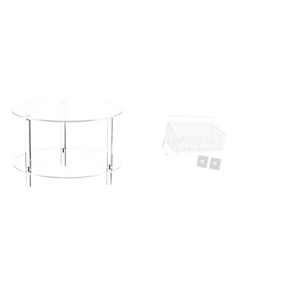 Mesita De Noche Compacta De Acrílico Para Sala De Estar Y Dormitorio. Fácil Montaje. Mueble Auxiliar Transparente Para El Hogar Y El Baño.