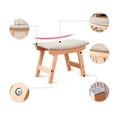 thumbnail image 2 of Tabouret Bas en Bois Massif Simple (style A4 / Couleur Bûche Kaki), 2 of 14