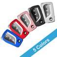 thumbnail image 3 of Key Fob Cover Case for Toyota Soft TPU Key Holder 2/3/4 Button Full Coverage Smart Car Key Protector with Leather Keychain Lanyard for RAV4 Corolla Camry Highlander Tundra Fortuner,Silver, 3 of 7