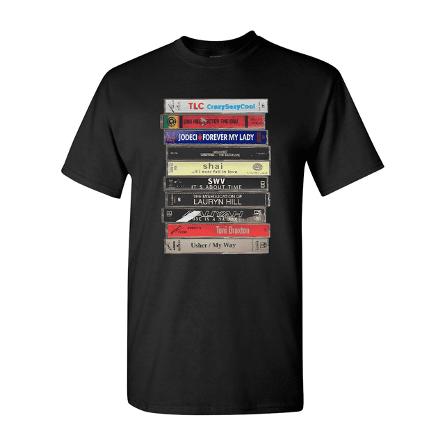 Cassette Mix des Années 90 R&B, Ambiance Musique Rétro, Fan Nostalgique, T-Shirt Unisexe V17510, jusqu'à la Taille 5TG