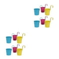 thumbnail image 4 of Dalazy 1/2/3/5 Colorful Hanging Flower Pot For Small Spaces Balcony Decor Garden Planter Planter Pot Perfect For Flowers Herbs 6pcs/bagMulticolor 6 2PCS, 4 of 6