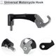 thumbnail image 5 of Ganchos colgantes ajustables para motocicleta Unique Bargains, mango plano torcido con gancho, soporte para casco de motocicleta, bolsa de equipaje, aleación de aluminio, tono titanio, negro, 5 of 7