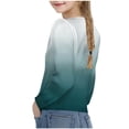 thumbnail image 4 of fatyb Girls Twist Front Long Sleeve Sweatshirt Boys Print Crewneck Casual Lightweight Pullover Kids Tops, 4 of 7