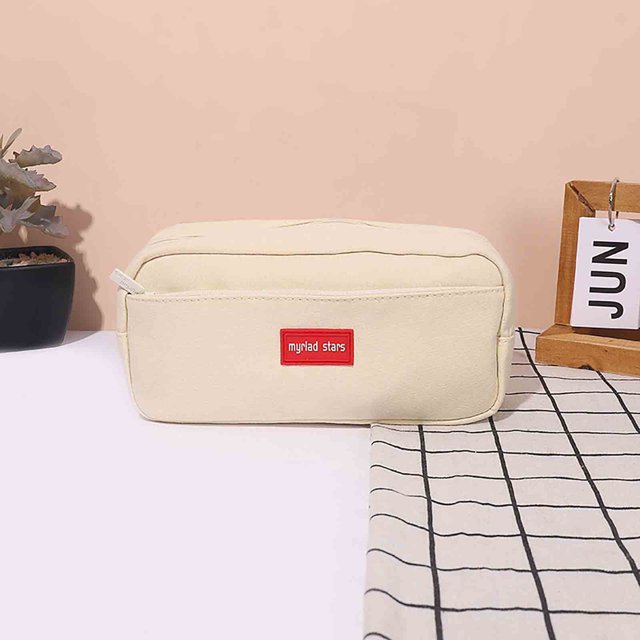 Fiudx Ofertas Flash Del Día Solo En Línea Estuche Para Lápices De Gran Capacidad, Estuche Para Lápices De Almacenamiento De Papelería Para Estudiantes De Color, Bolsa De Papelería De Tela Oxford Para