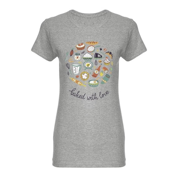 Bakery Retro Design Shaped T-Shirt Women -Image by Shutterstock, Female Medium