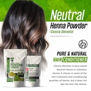 Henna Cosmetics Neutral Henna Powder Hair Conditioner, Cassia Obovata, 200g (7.05 oz)