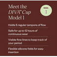 DivaCup Menstrual Cup Leak Free BPA Free Model 1,for Women under 30