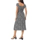thumbnail image 3 of Vestido Casual Floral para Mujer INSPIRE CHIC con Bolsillos, Cuello Redondo, Manga Corta, Estilo Boho, Midi Flowy, XL Negro, 3 of 6