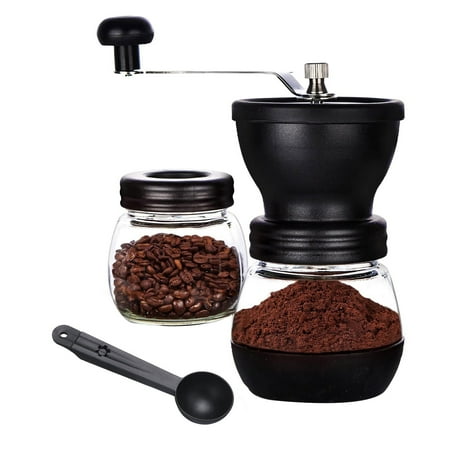 

Manual Coffee Bean Grinder with Ceramic Burr Hand Coffee Grinder Mill with Measuring Spoon for Drip Coffee Espresso