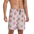 thumbnail image 2 of Fotbe Strawberry Cake Pantalones Cortos de Pijama para Hombre, Ropa de Dormir, Pantalones de Pijama Cortos para Hombre-Medium, 2 of 6