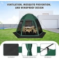 thumbnail image 3 of Screen Tent with Removable Floor,  10'x10' Six-Sided Gazebos with Mosquito Netting Sunproof Outdoor Canopy Tent for 4-6 People Family Backyard Party Outside Activities, Green, 3 of 6