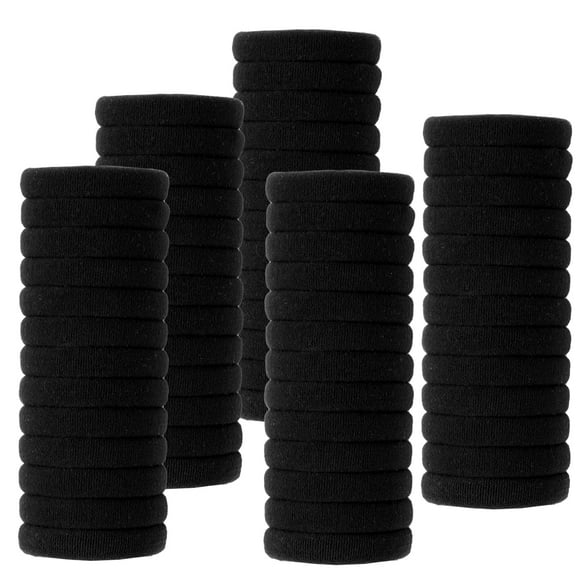 120pcs Black Soft Hair Ties for Thick Hair no DamageHair Ties for Women Thick Hair Black Hair ties for Thin Hair Ponytail Holders