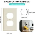 thumbnail image 4 of UCOMEN Almond Duplex Wall Plate, 1-Gang, 10-Pack for Electrical Outlets (4.57” x 2.8”), 4 of 6