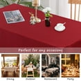 thumbnail image 5 of Wipe Clean Tablecloth, Rectangle Striped Jacquard Waterproof Table Cloth Dining Table Cover, 5 of 6