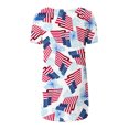 thumbnail image 5 of Fiudx Liquidación de Ofertas Flash Moda Mujer Casual Cuello Redondo Impresión Blusa Manga Corta Camiseta Verano Tops, 5 of 5