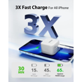 thumbnail image 4 of Gigastone iPhone Charger Fast Charging【Apple MFi Certified】35W USB C Charger - GS-PD-6350W-CL-7600-1-B, 4 of 6