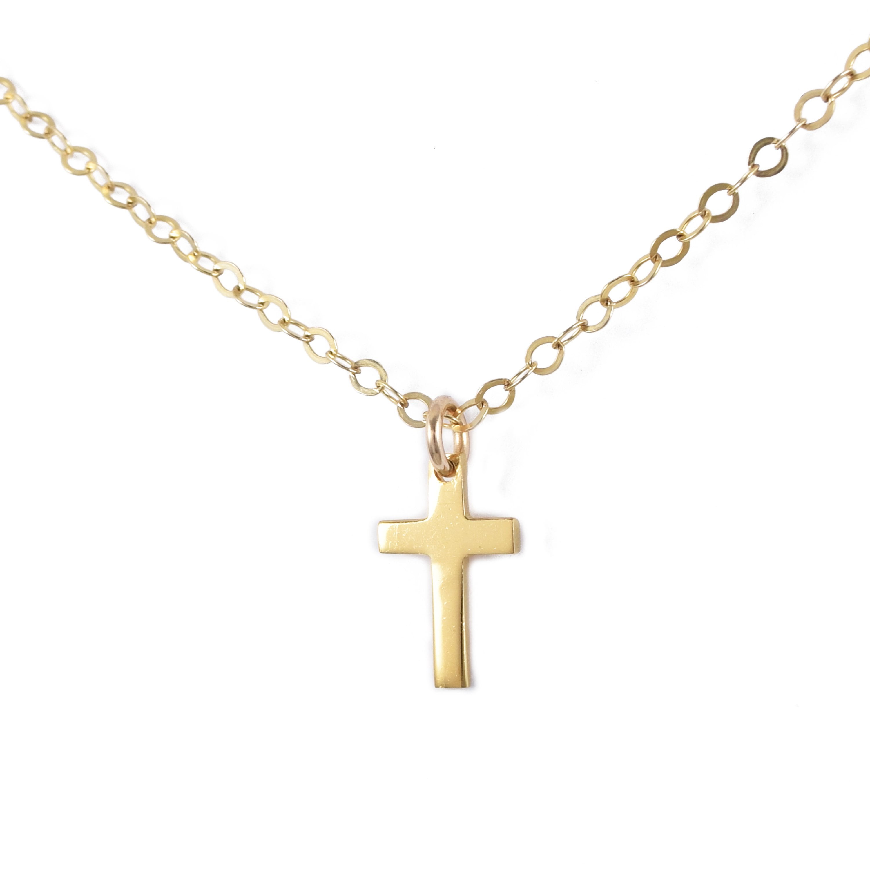 Four Clover Lane Tiny Gold Cross Charm 