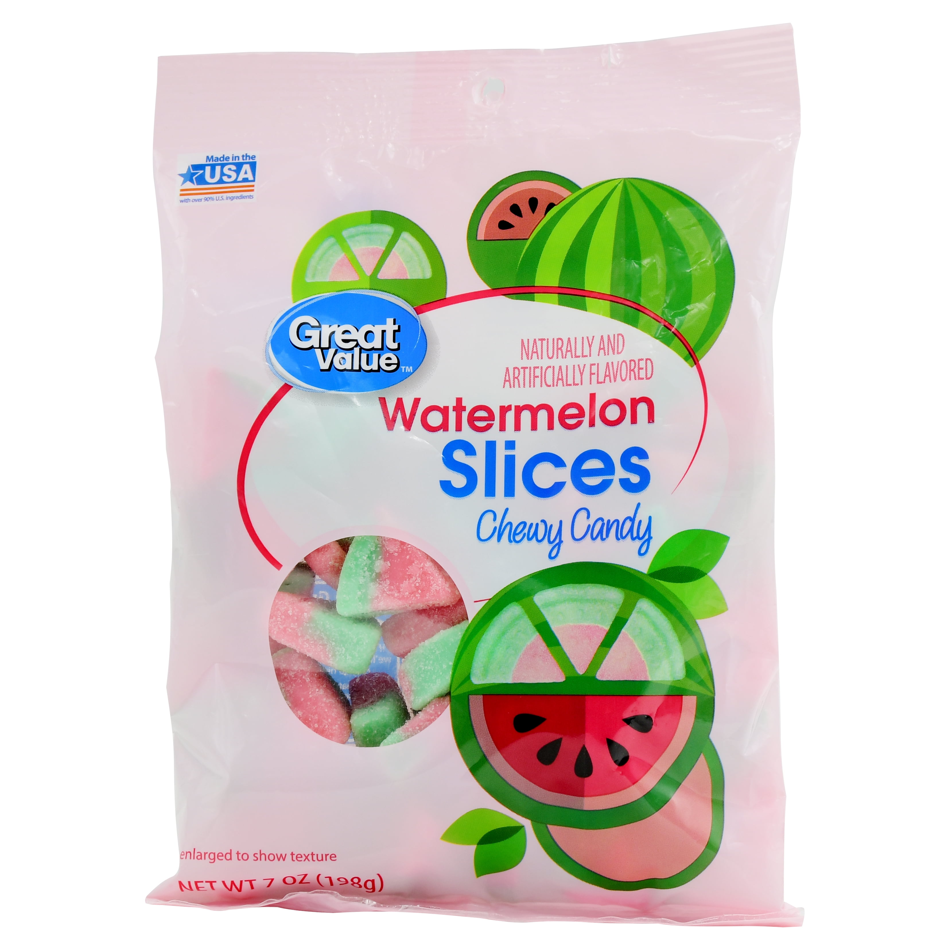 Great Value Watermelon Slices Chewy Candy, 7 oz