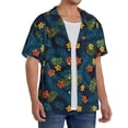 thumbnail image 2 of Susaid Hawaiian Style Print Men's Polo Shirts Button Down Short Sleeve Casual Summer Beach Vintage Shirts for Men-4X-Large, 2 of 5