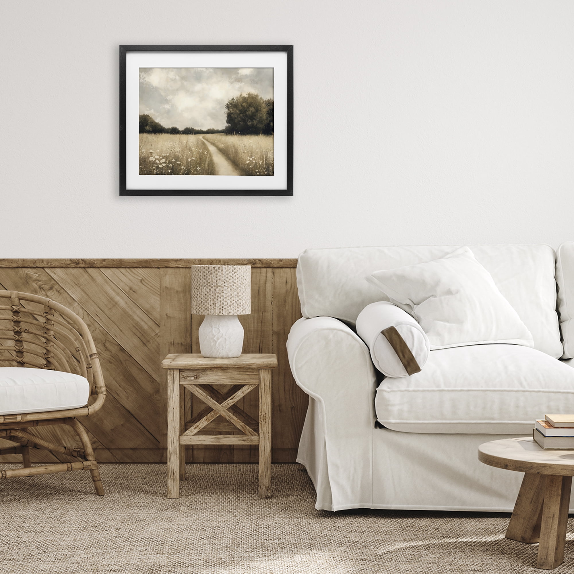 Stupell Industries Journey Through Wildflowers in Meadow Black Framed Print Under Glass, design by Creative Studio