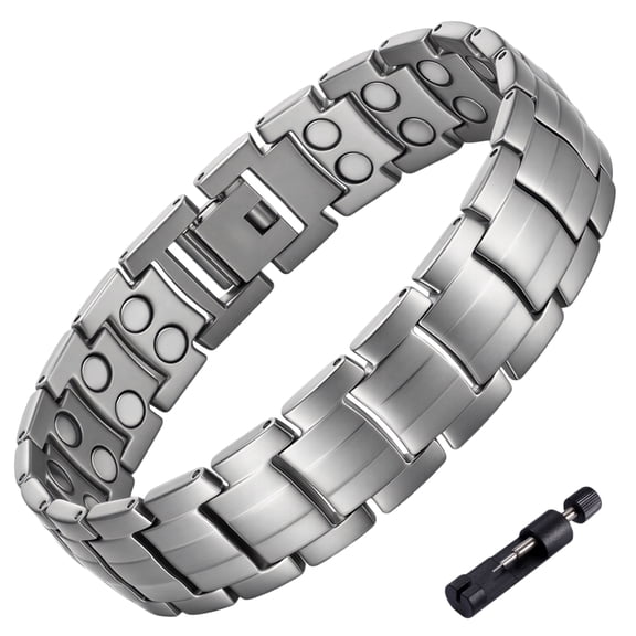 Wollet Stainless Steel Magnetic Bracelets for Men, Jewelry Gift Set for Dad Grandpa Husband