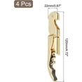 thumbnail image 2 of 4Pcs 5" Wine Openers Waiter Corkscrew Professional Red Wine Bottle Opener Double Hinged with Foil Cutter for Servers Bartender, Gold, 2 of 5