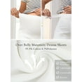 thumbnail image 4 of DARING DIVA Women's Maternity Denim Over Belly High Waist Casual Shorts XL White, 4 of 7