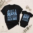 thumbnail image 3 of Just A Mama Who Loves Her Boy Shirt, Mother Son Matching Outfit, Boy Mom Tee, Mommy and Me Shirts, Birthday Gift for Mom, 3 of 7