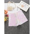 thumbnail image 3 of DPOIS Kids Boys Girls Sparkle Sequins Jazz Hip Hop Dance Shorts Colorful 12-16, 3 of 5