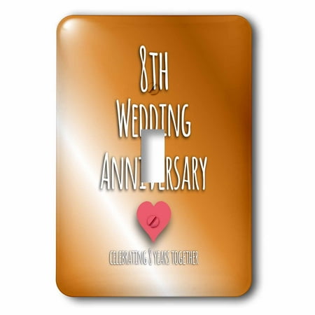 3dRose 8th  Wedding  Anniversary  gift  Bronze celebrating 8 