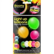 Illooms Light-Up Balloons, 5pk, Mixed Summer Colors