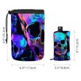 thumbnail image 5 of PhooArto Large Barrel Drawstring Makeup Bag, Neon Robot Skeleton Travel Cosmetic Bag Portable Make Up Organizer Bag, 5 of 6