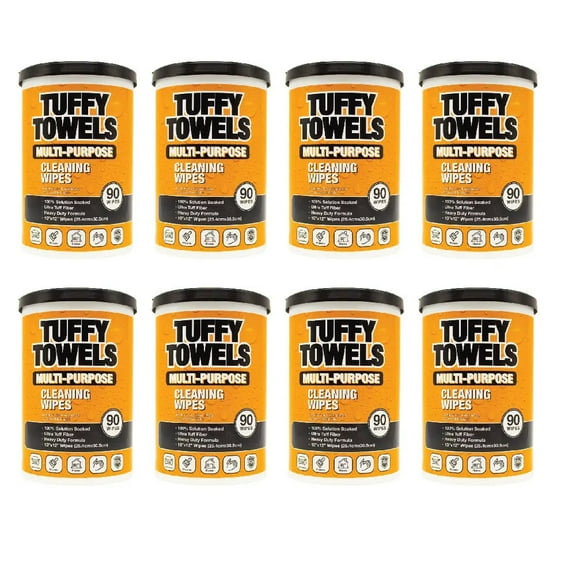 Tuffy Towels Multi-Purpose cleaning wipes, Citrus, 10 X 12 Inch, 90-Count Style: 8 (CASE)