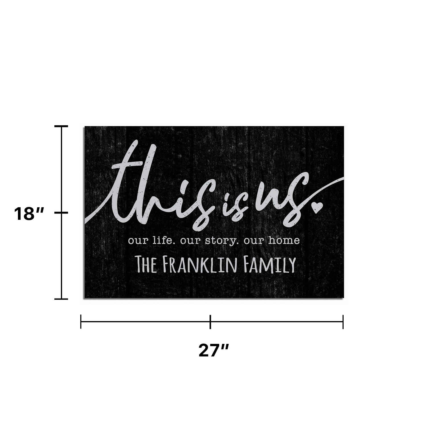 Personalized Planet 27x18 This Is Us Personalized Doormat on Durable Indoor Outdoor Low Profile Mat with Non Slip Rubber Backing