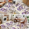 thumbnail image 5 of Area Rugs 2.7'x5', Purple Iris Carpet for Living Room Bedroom Dining Room, Spring Vintage Butterfly Leaves Flowers Beige Throw Kitchen Rugs Non Slip Washable Rectangle Indoor Outdoor Rugs, 5 of 8
