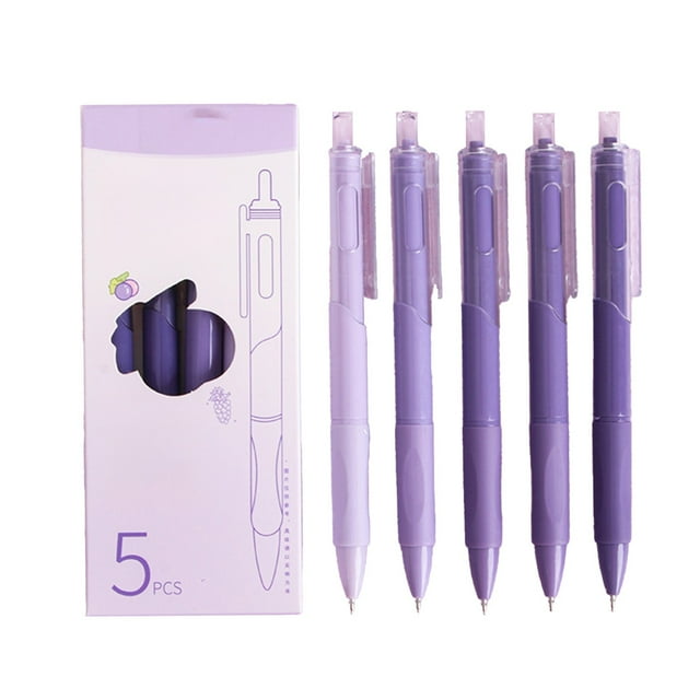 YIMWNYI 5Pcs Gel Pen, Smooth Writing Black Pen, Quick Drying Ink, Comfortable Grip, Ideal for Journaling, Art, Office Use, Retractable Design, Versatile Writing Tool
