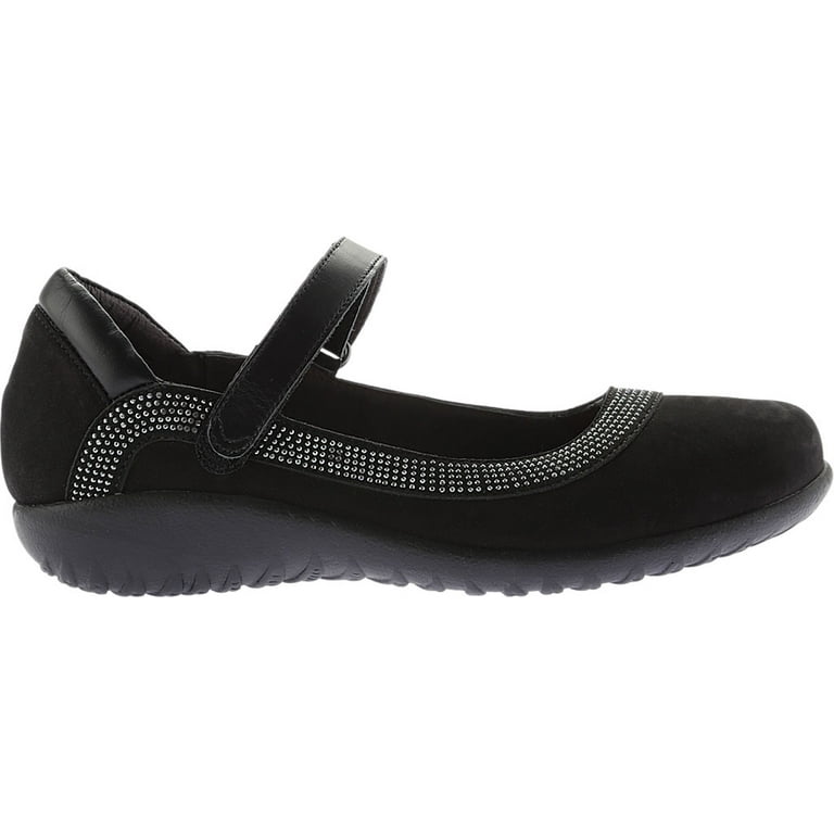 Women s Naot Tahi Mary Jane Black combo Nubuck Leather 36 M