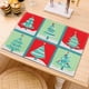 thumbnail image 4 of Oioii Christmas Trees Placemats Winter Table Mats for Outdoor Home Party Kitchen Dining Decor, 4 of 6